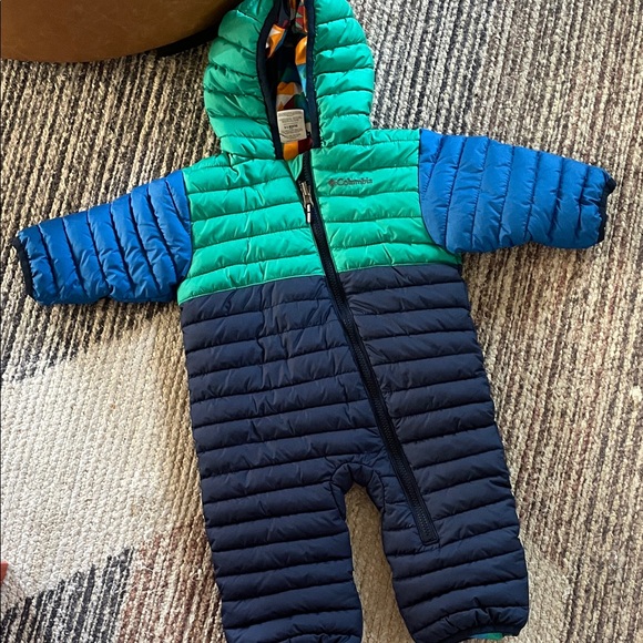 Columbia Infant Snowsuit in Green and Blue - Picture 1 of 4